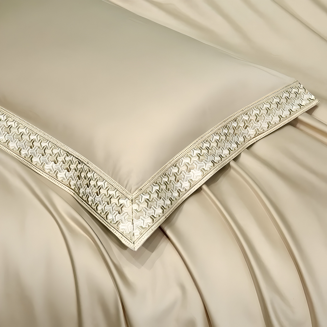 Plaisir White Egyptian Cotton Bedding Set