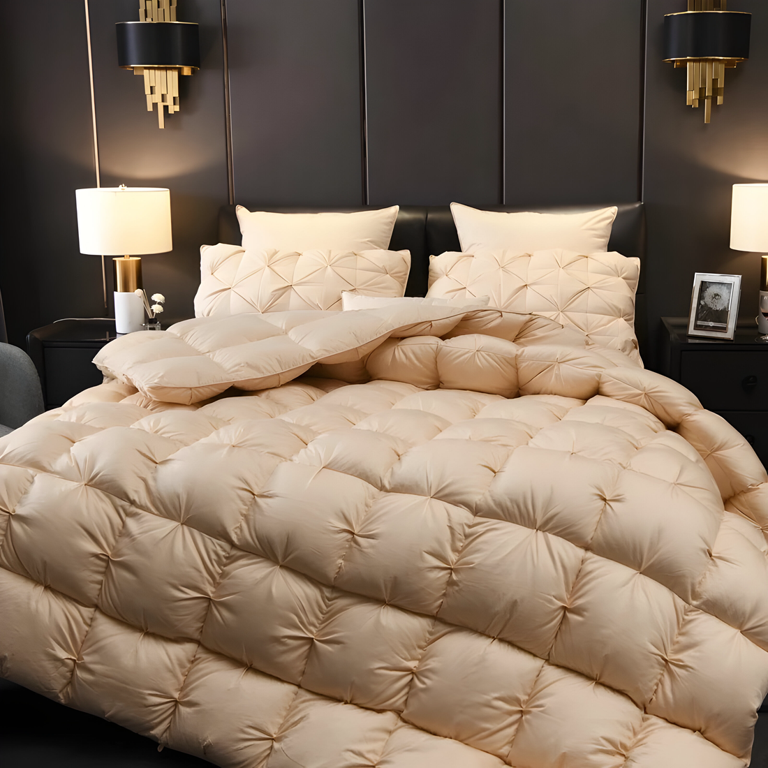 Splendore Beige Goose Down Comforter