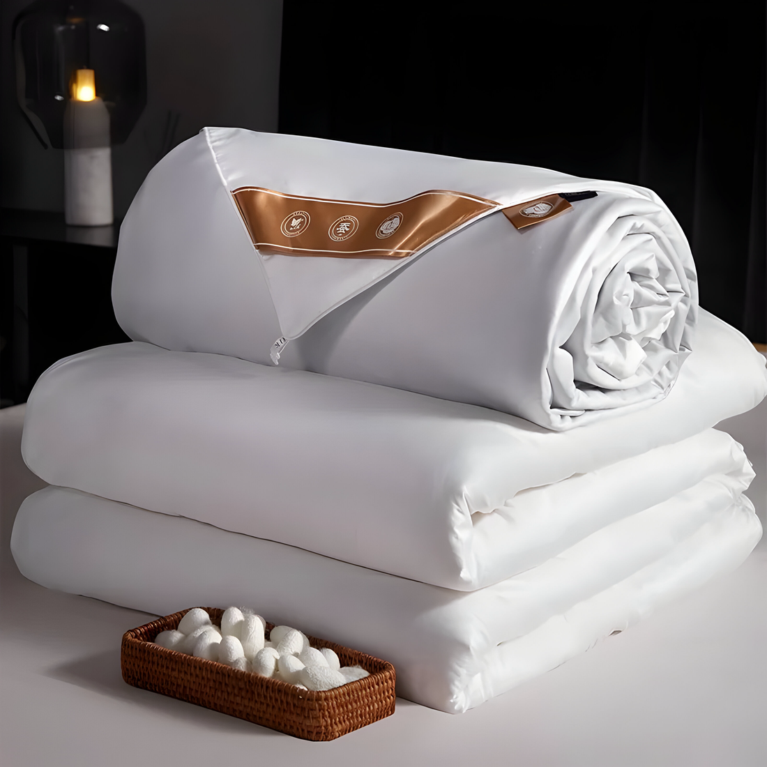 Tenno White Silk Filling Comforter