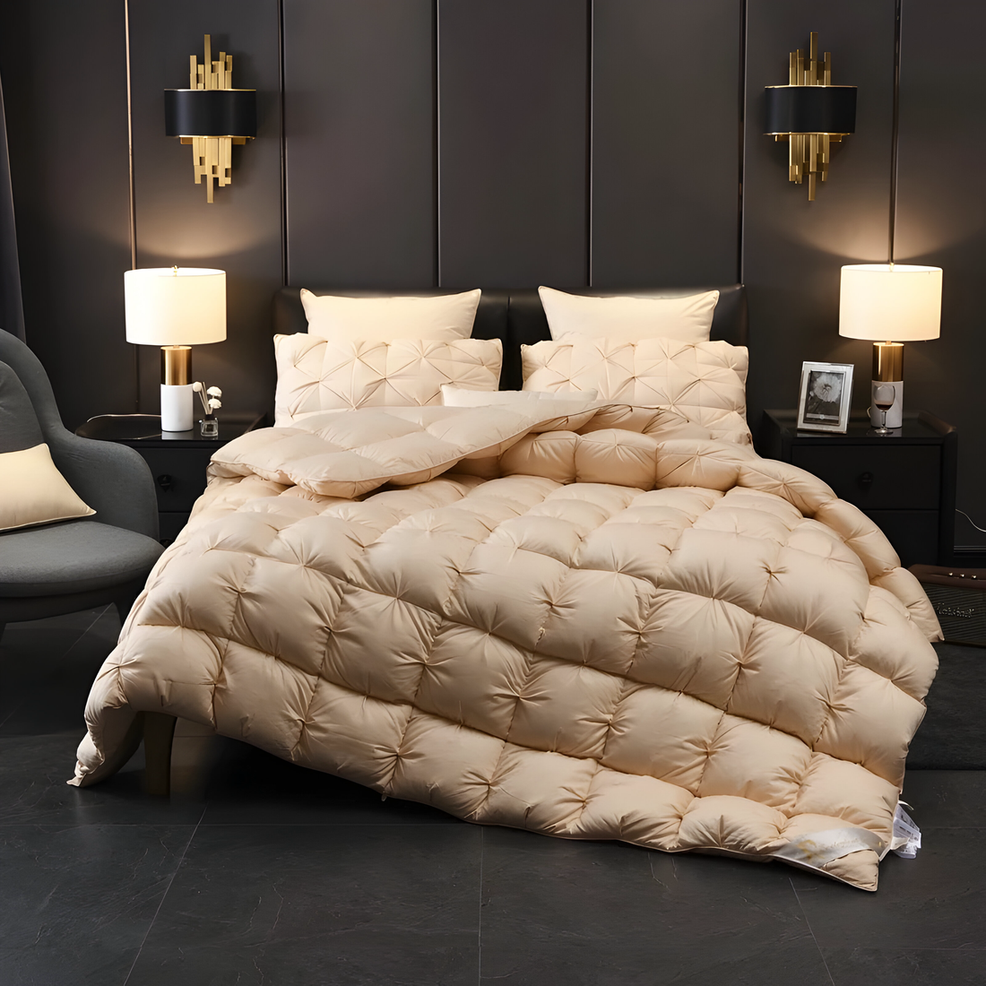 Splendore Beige Goose Down Comforter